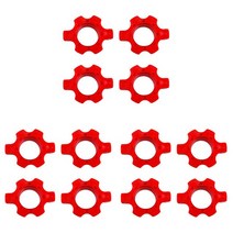 바벨컬 이지바 중량컬바세트 덤벨 이지바컬 바벨 칼라 클램프 무게 너트 나사 스핀락 클립 바 잠금 막대 육각 운동 액세서리 비닐, [01] Red