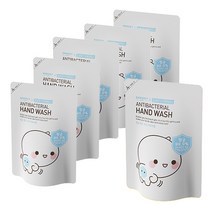 [익일출고] 강블리 라이키패밀리 항균 핸드워시, 파우더향 리필 6 개