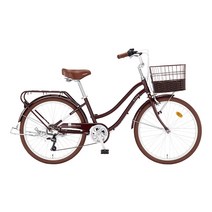 [스마트자전거] 24인치 클라라 시티형 자전거 2020 여성용, 브라운