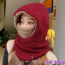 털 모자 마스크 귀마개 목도리 퍼 겨울 여성 패션 방한 필수품, 상세페이지 참조2
