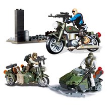 메가 블럭 스 군사 피규어 pubg 밀리터리 오토바이 무기 팩 총 벙커 벽돌 게임 모델 빌딩 블록 장난감, 상자없는 XJ-992