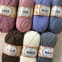 나코 봉주르 NAKO Bonjour / 뜨개질 목도리 모자 굵은실 니팅얀 겨울 실 봉쥬르, 23695 피치핑크