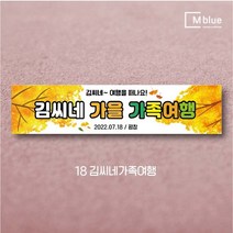 엠블루01 워크숍 여행 졸업 회식 전역 산악회 단합회 골프 행사 현수막, 18_김씨네가족여행