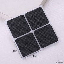 [가성비 최고]4x4사각 가구 의자 미끄럼 방지 받침 소음 쿠션 패드 YS21MA02, 단품