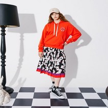 21FW [ALICE] 블랙 프린트 밴딩스커트 HSSK1D822BK