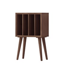 lp 수납장 원목 2단 책장 선반 보관함 lp판 레코드판 거실 진열장, 1단 월넛 45x28x76cm
