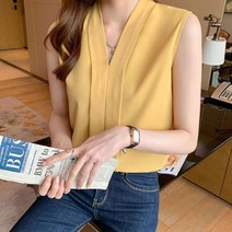 이지핏 브이넥 민소매 블래우스 여름 오피스룩 정장민소매 하객블라우스 가을여성블라우스 면접블라우스 가을블라우스 정장블라우스 주름블라우스 라운드넥블라우스 초커블라우스 꽃무늬블라우스 쉬폰블라우스 플레어블라우스