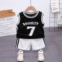 CIUUC 아동복 아동복 운동복 소년 조끼 세트 2022 여름 트렌디 한 통기성 빠른 건조 저지 투피스 세트