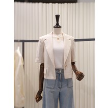 주크 린넨혼방 반팔 숏 자켓 v232msf938