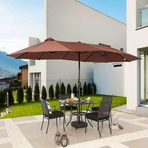 크랭크 파라솔 대형 비치 정원 카페 테라스 호텔, 03. 더블 롱 파라솔 와인