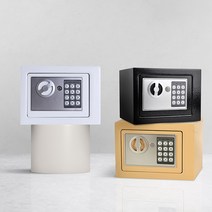 이중잠금 미니 디지털 금고 개인금고 세이프, 블랙