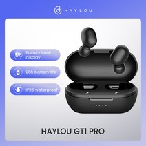 이어폰 Haylou gt1 pro tws 블루투스 이어폰 헤드폰 마이크 포함 fone bluetooth HD 스테레오 사운드 무선 헤드셋 게이머, 2. 러시아, 1. Black