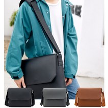 베이직한 브라운 가죽슬링백 어깨가방