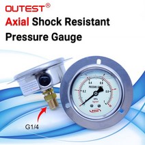 유압 압력 측정 OUTEST 축 방향 스텐 공기 물 유압 압력 G 14 17 측정, 15 0-0.7Mpa