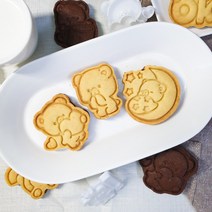 아기곰 캐릭터 쿠키커터 동물 모양 쿠키 틀 스탬프 몰드 제과 제빵 홈베이킹 베이킹 도구, TD-11