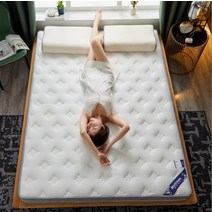 침대 이불 패드 VESCOVO 렌탈 룸 폼 더블 Matras 스티치 라텍스 매트리스 토퍼 맞춤 제작, [02] 89cm thickness, [05] 150x190cm59x75in, [05] as picture
