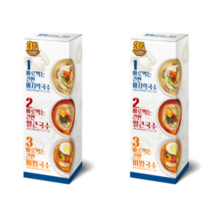 제이온 바로먹는 간편국수 바지락 2p + 얼큰 2p + 비빔 2p 세트 746g, 1세트