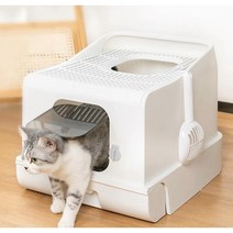 사막화 방지 특 대형 고양이 화장실 강집사 추천 모래삽, 흰색