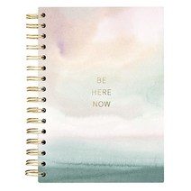 Graphique Designer Notebooks - 레몬 사무실 학교 교실 등을 위한 나선형 바인딩 필기 저널 160개의 유선 페이지가 있는 하드 커버 (15.9 x 21c, Be Here Now