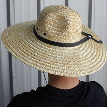 검정리본 밀짚모자 비치 챙넓은 햇빛가리개 선캡 모자