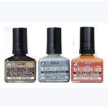군제 락카 도료 WC 웨더링 컬러 40ml, WC03 스테인 브라운