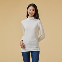 [JAJU/자주] 여 소프트 터틀넥 티셔츠_화이트