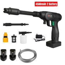 계단식리프트구루마 계단식리프트 전동 구루마 손수레 1500w 60bar 18000mah 무선 고압 세차기 휴대용 세차 스프레이 건 물총 고압 청소기 기계, 4500mah 2 배터리