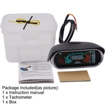 타코메타 타코미터 RPM 게이지 속도 측정기 hd lcd 디지털 12v 24v 굴삭기, 유속계
