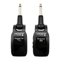라이브택 M1055 무선 기타잭 전자칼림바 전자바이올린 일렉기타 무선케이블, 블랙