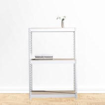 앵글선반 철제 창고 다용도실선반 3단 1200 x 500 x 2400, 블랙, 9mm 양면코팅 보드