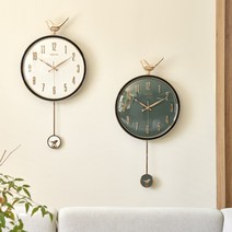 무소음 골드버드 블랙링 추시계 벽시계 로즈골드 모던 인테리어 거실 사무실 시계, 레드