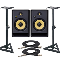 KRK ROKIT 8 G4 블랙 x 모니터 스피커 스탠드 패키지