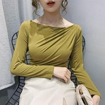 여성 긴팔티 라운드 티셔츠 슬림핏 무지티 AY29 해외직구 7-10일도착