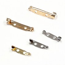 (10pcs)브로치핀 핀버튼 부자재, 일자(KC골드)-(B82-11)3.0cm(일반형10개)