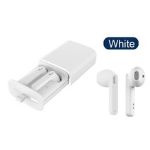 무선 이어 버드 블루투스 5.0 이어폰 자동 페어링 TWS 스테레오 HiFi 헤드폰(Type-C 충전 박스 헤드셋 포함) 스포츠용, 하얀