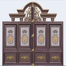 단열현관문 고급 단열현관문뜨거운 판매 럭셔리 외관 메인 이중 보안 도어 단철 정문
