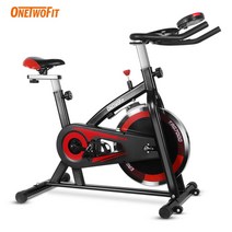 OneTwoFit 스핀바이크 클럽형 스피닝자전거 무소음 실내자전거, 혼합색상, 10kg휠
