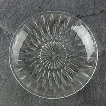 다이아 유리 원형접시 디저트 플레이트 케익, 3호