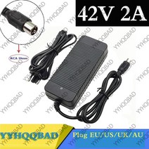 어댑터 42V 2A RCA 10mm 충전기 전기 자전거 리튬 배터리 36V 이온 팩 스쿠터 YYHQQBAD, EU