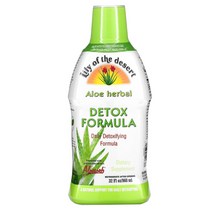 Lily of the Desert 알로에 허벌 디톡스 포뮬라 32 fl oz (960 ml), 상세설명참조