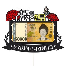 비비드레인 부모님 사위 며느리 아들 딸 용돈토퍼 선물봉투 케이크토퍼, 1개, 54-효도의완성(용돈)
