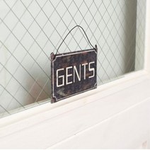 GENTS 남성 화장실표시 빈티지팻말 남자화장실 화장실간판 예쁜현판