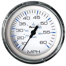 Faria Black 33811 Chesapeake Pitot Speedometer-White 4
