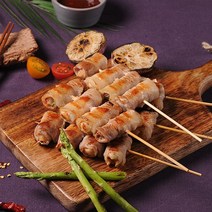 캠핑음식 수제 모듬꼬치구이 숯불 삼겹김치말이꼬치5개, 단품