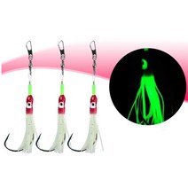 날카로운 훅킹력 바다낚시채비 지깅 낚시바늘 찌 줄, 1개