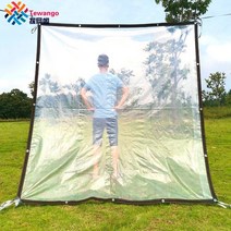 방수천막 몽골텐트 천막 캐노피천막 포장마차천막 바람막이천막 접이식천막 행사용천막 그늘막Tewango 맞춤형 방수 방수포 투명 필름 창 비 보호 발코니 꽃 식물 보호소 375, 2 x 2.5m