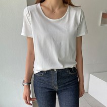 로아시크 / 8컬러 변형없는 유넥 텐셀 찰랑 모달 반팔 티셔츠