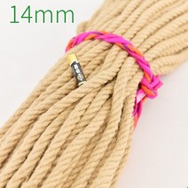 마닐라로프 1-18mm 천연 황마 꼬기 빈티지 황마 로프 코드 문자열 꼬기 삼베 diy, 14mm 50미터