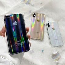 투명 홀로그램 오로라 레이저 아이폰케이스