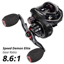 KastKing Speed ​​Demon Elite Baitcasting 낚시 릴 10.5:1 기어비 알루미늄 바디 8.1KG 최대 드래그 190g 무게 낚시 릴, 오른손, 8.6